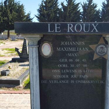 ROUX Johannes Maximiliaan, le 1941-2000