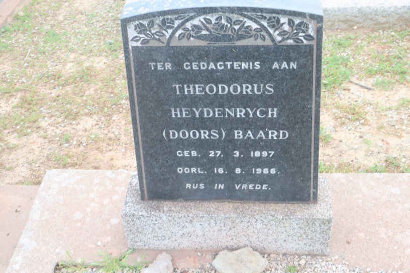 BAARD Theodorus Heydenrych 1897-1966