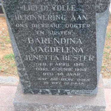 BESTER Barendina Magdelena Jenetta 1915-1955