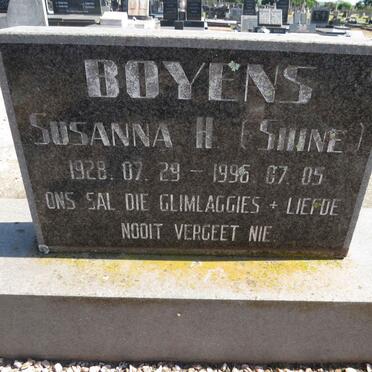 BOYENS Susanna H. 1928-1996