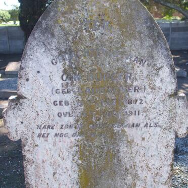 BURGER C.W. nee LAUBSCHER 1872-1911