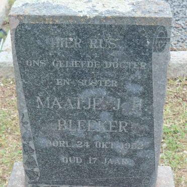 BLEEKER Maatje J. -1952