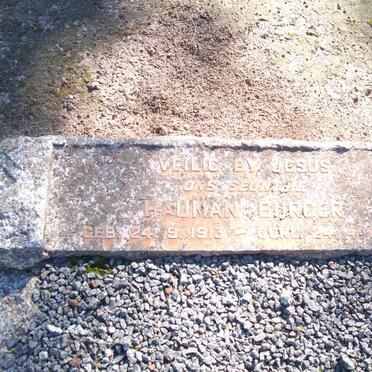 BURGER Hauman 1913-1916