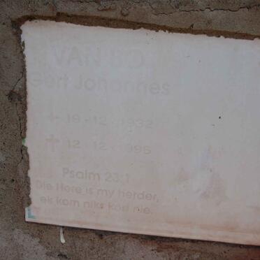 BO Gert Johannes, van 1932-1996