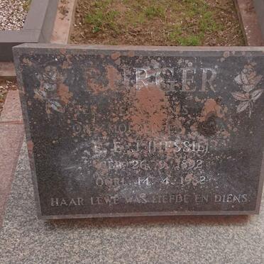 BURGER E.E.J. 1892-1982