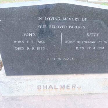 CHALMERS John 1884-1975 &amp; Kitty HEYNEMAN 1888-1961