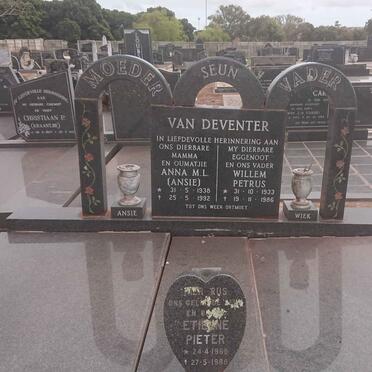 DEVENTER Willem Petrus, van 1933-1986 &amp; Anna M.L. 1938-1992