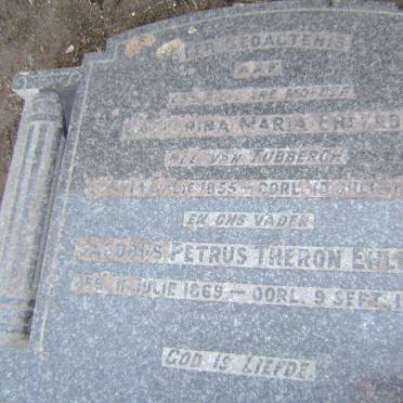 EHLERS Jacobus Petrus Theron 1869-1941 &amp; Catharina Maria VAN TUBBERGH 1855-1924
