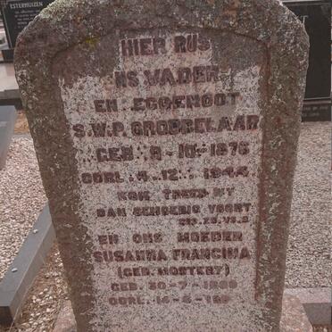 GROBBELAAR S.W.P. 1876-1944 &amp; Susanna Francina MOSTERT 1898-19??