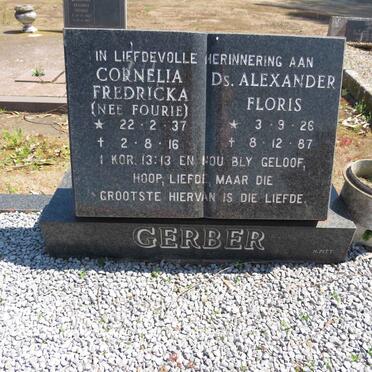 GERBER Alexander Floris 1926-1987 &amp; Cornelia Fredricka FOURIE 1937-2016