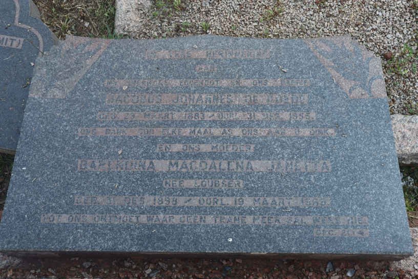 GOEDE Jacobus Johannes, de 1883-1955 &amp; Barendina Magdalena Janetta LOUBSER 1898-1965
