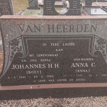 HEERDEN Johannes H.H., van 1921-1980 &amp; Anna C. 1922-2005