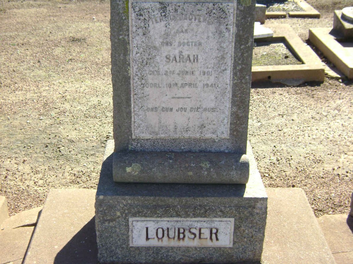 LOUBSER Sarah 1901-1941
