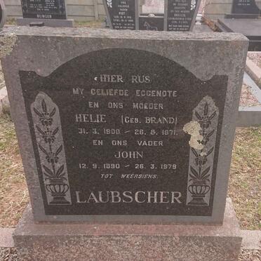 LAUBSCHER John 1890-1978 &amp; Helie BRAND 1900-1971