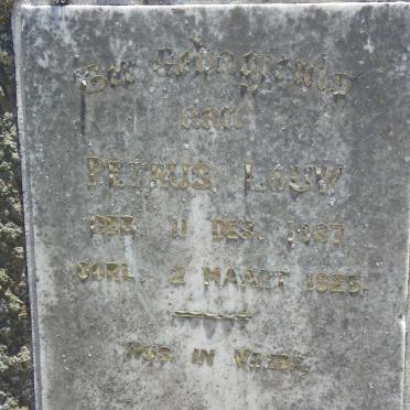 LOUW Petrus 1887-1923