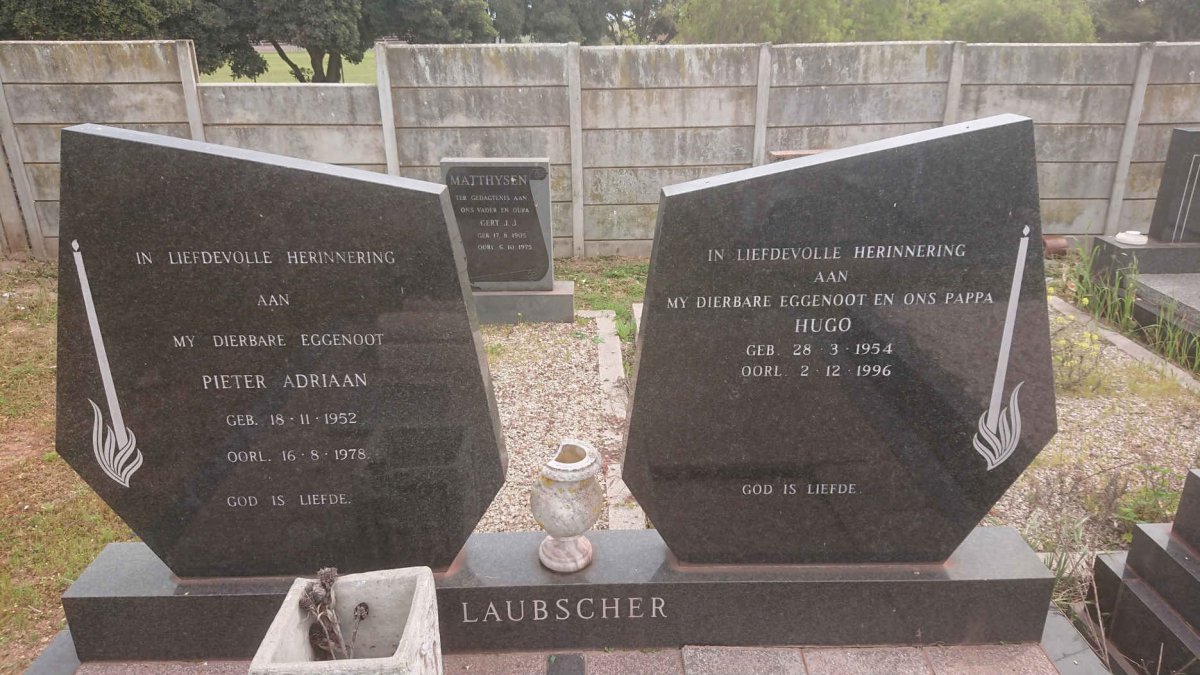 LAUBSCHER Pieter Adriaan 1952-1978 :: LAUBSCHER Hugo 1954-1996