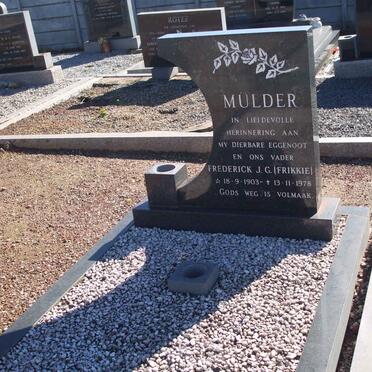 MULDER Frederick J.G. 1903-1978