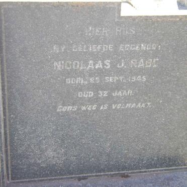 RABE Nicolaas J.  -1945