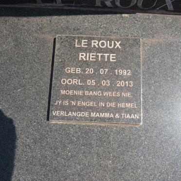 ROUX Riette, le 1992-2013