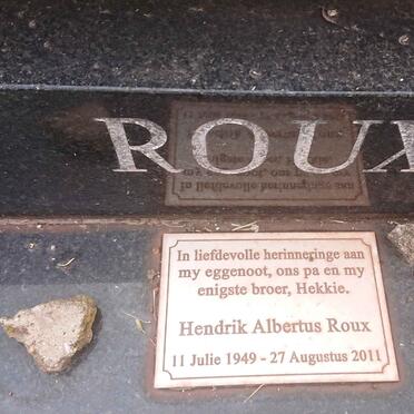 ROUX Hendrik Albertus 1949-2011