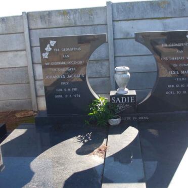 SADIE Johannes Jacobus 1911-1974 &amp; Elsie Maria 1920-1989
