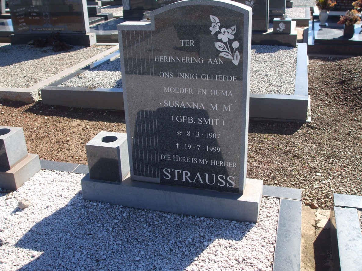 STRAUSS Susanna M.M. nee SMIT 1907-1999