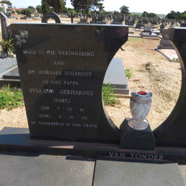 TONDER Sybrand Gerhardus, van 1941-1990