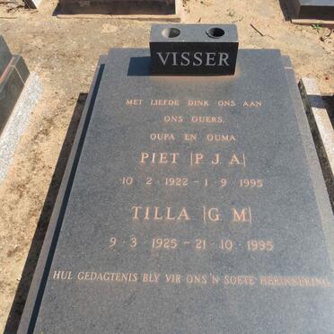 VISSER P.J.A. 1922-1995 &amp; G.M. 1925-1995