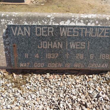WESTHUIZEN Johan, van der 1937-1989