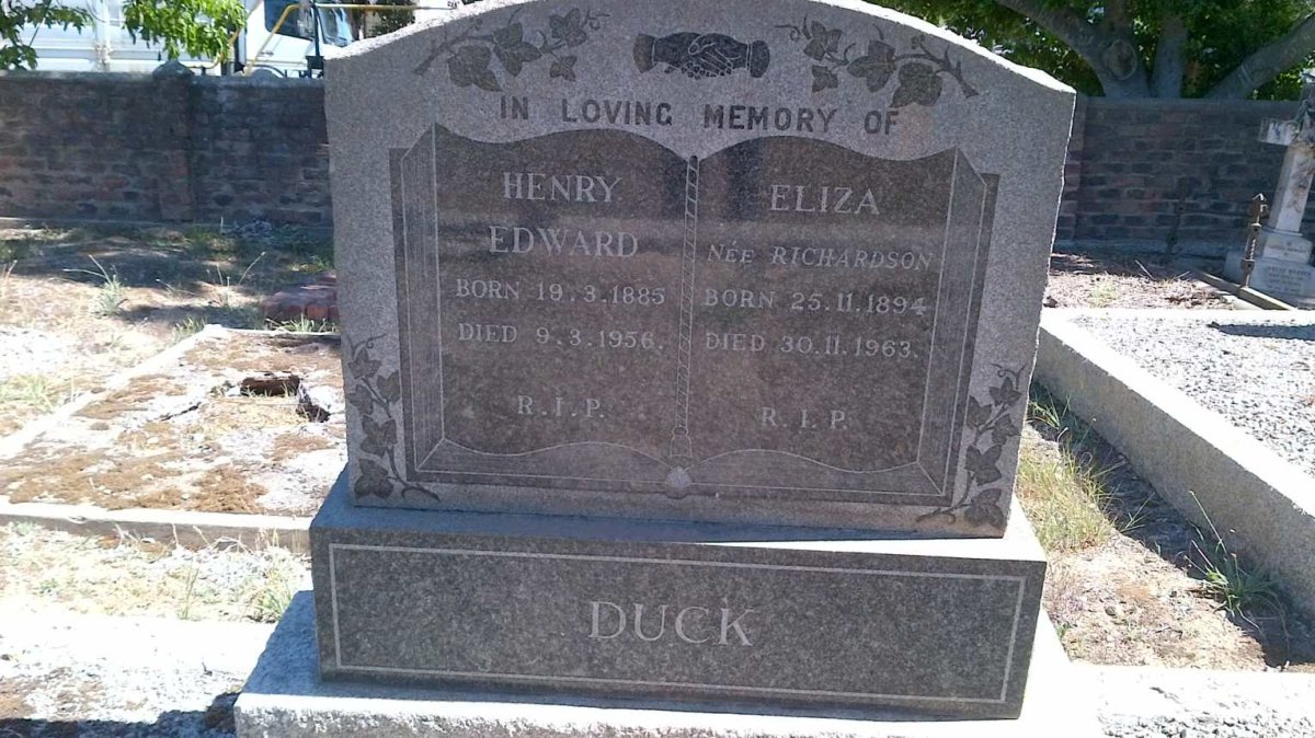 DUCK Henry Edward 1885-1956 & Eliza RICHARDSON 1894-1963