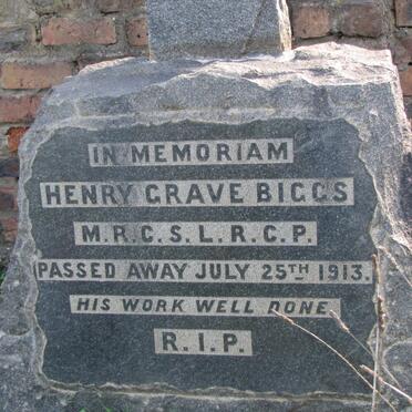 BIGGS Henry Grave -1913