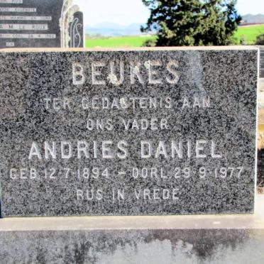 BEUKES Andries Daniel 1894-1977