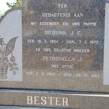 BESTER Diederick J.C. 1904-1970 &amp; Petronella J. OTTO 1905-1985