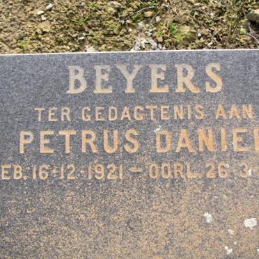 BEYERS Petrus Daniel 1921-1980
