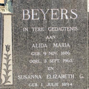 BEYERS Alida Maria 1886-1983 :: BEYERS Susanna Elizabeth 1894-1984