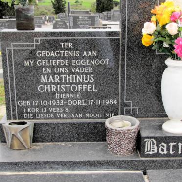 BARNARD Marthinus Christoffel 1933-1984