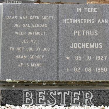 BESTER Petrus Jochemus 1927-1990 