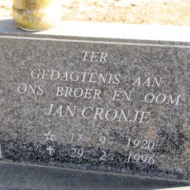 CRONJE Jan 1920-1996
