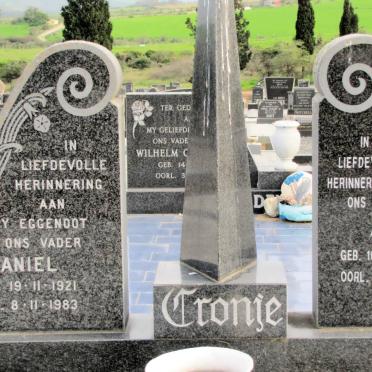 CRONJE Daniel 1921-1983 &amp; Anna 1917-2002