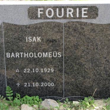 FOURIE Izak Bartholomeus 1929-2000