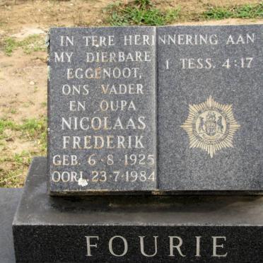 FOURIE Nicolaas Frederik 1925-1984