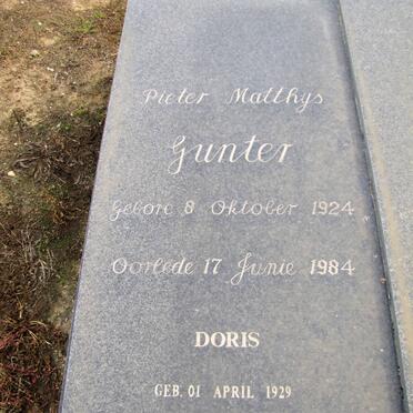 GUNTER Pieter Matthys 1924-1984 &amp; Doris 1929-2003