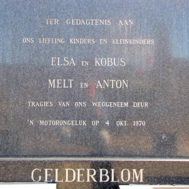 GELDERBLOM Elsa -1970 :: GELDERBLOM Kobus -1970 :: GELDERBLOM Melt -1970 :: GELDERBLOM Anton  -1970
