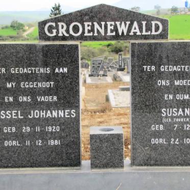GROENEWALD Wessel Johannes 1920-1981 &amp; Susana JOUBERT 1931-1999