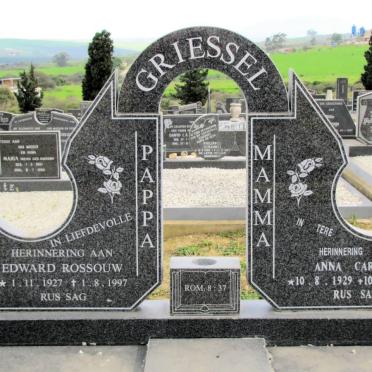 GRIESSEL Edward Rossouw 1927-1997 &amp; Anna Carolina 1929-2002