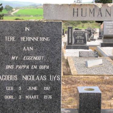 HUMAN Jacobus Nicolaas Uys 1912-1976