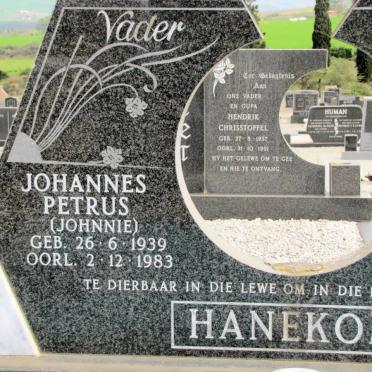 HANEKOM Johannes Petrus 1939-1983