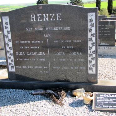 HENZE Louis Jonas 1895-1985 &amp; Dina Carolina 1904-1982