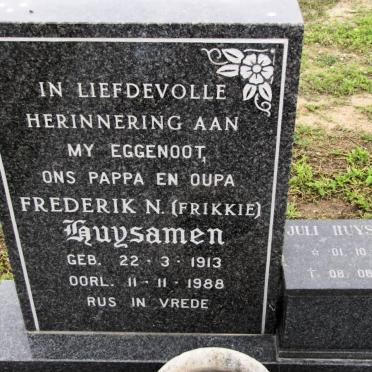 HUYSAMEN Frederik N. 1913-1988 &amp; Juli 1917-2000