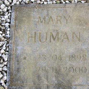 HUMAN Mary 1898-2000